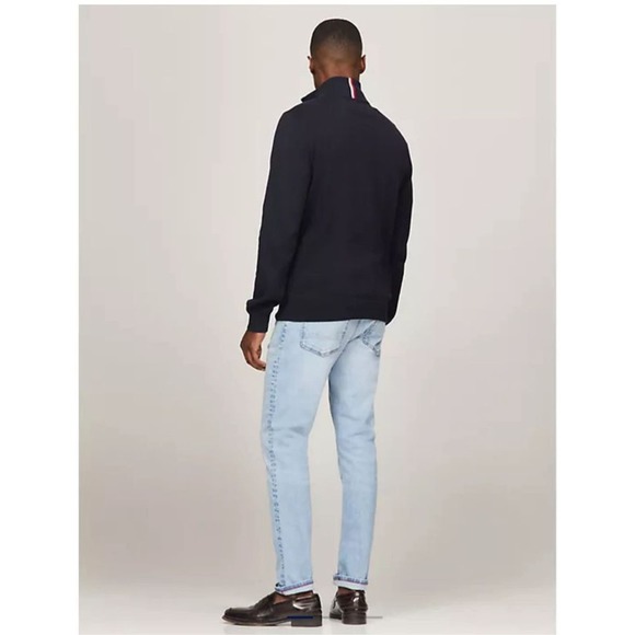 TOMMY HILFIGER FLAG LOGO QUARTER-ZIP SWEATER XXL - Picture 2 of 6